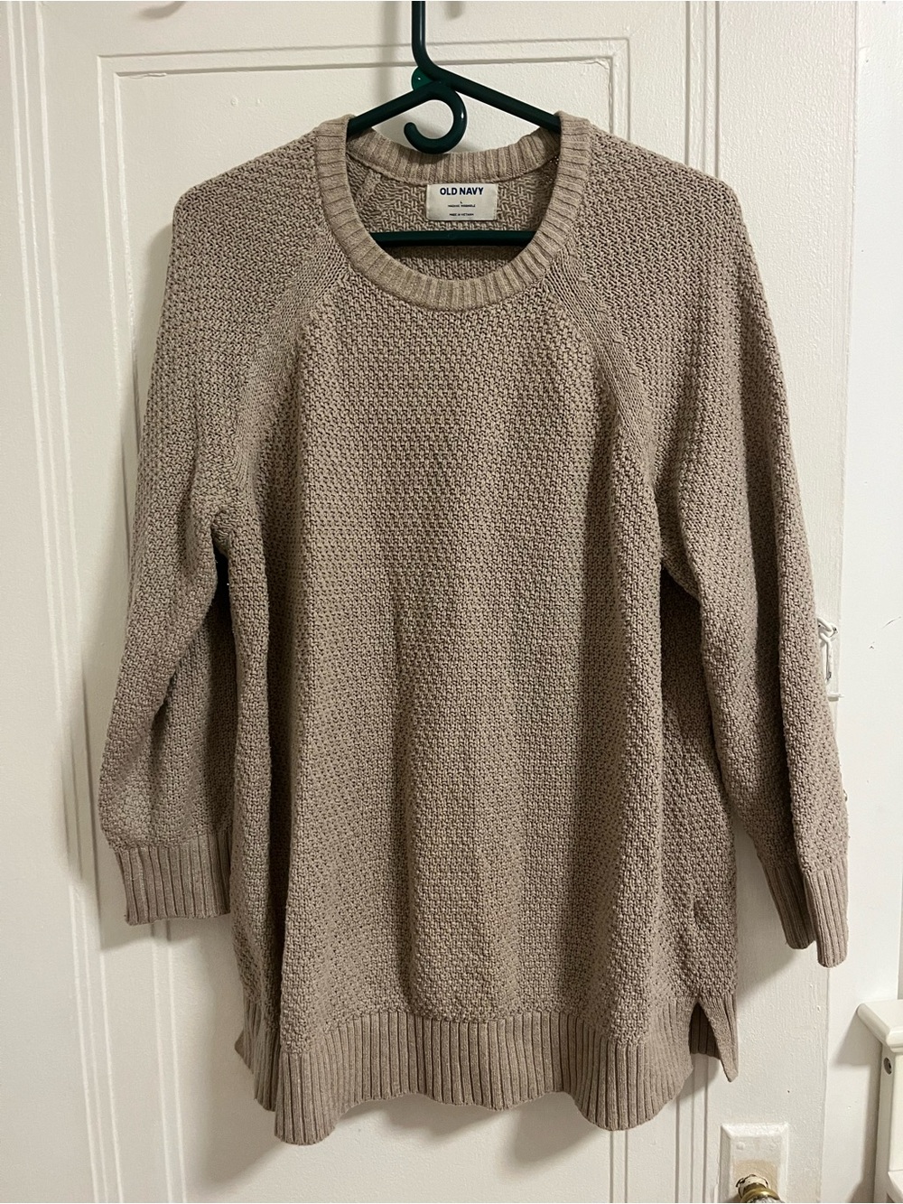 Old Navy Beige Crewneck Knit Sweater